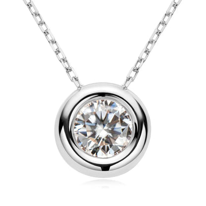 1 Carat Moissanite 925 Sterling Silver Necklace
