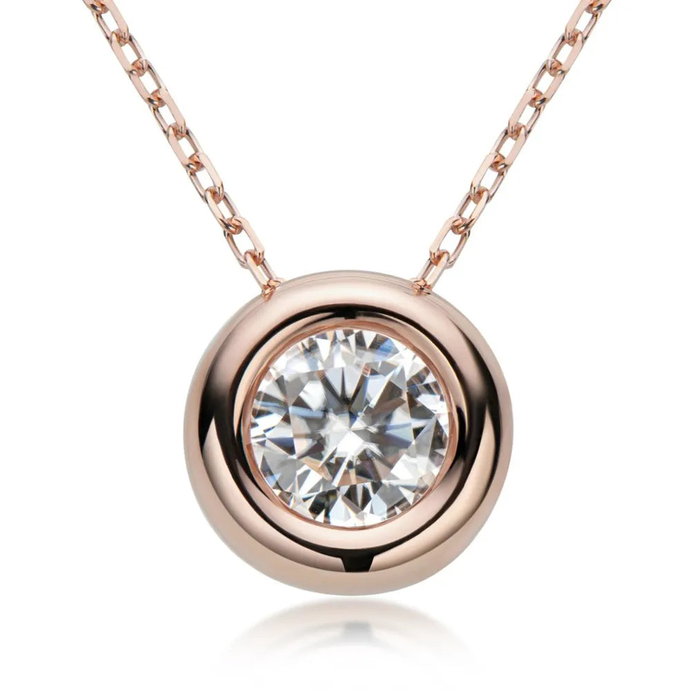 1 Carat Moissanite 925 Sterling Silver Necklace